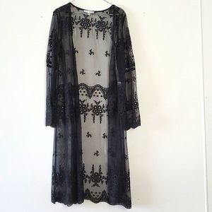 M Black Lace Haute Monde Cardigan